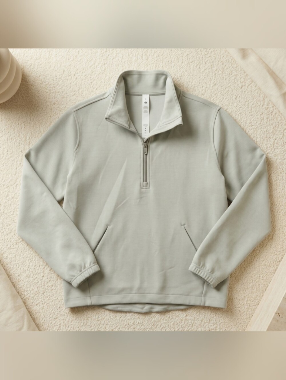 Lululemon Sage 3/4 Zip Pullover Front Pockets Size Small